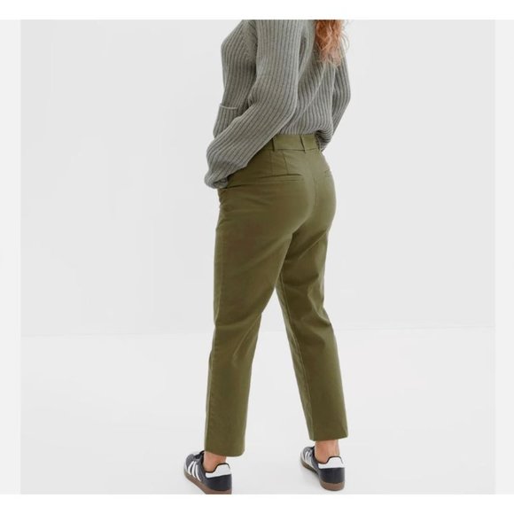 GAP 90's High Rise Slim Straight Ankle Khaki Black‎ Pants Size 10 - RETAIL $60 - Picture 4 of 11